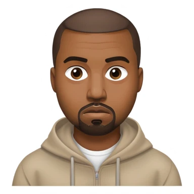 face inspired by Kanye West, neutral expression sticker