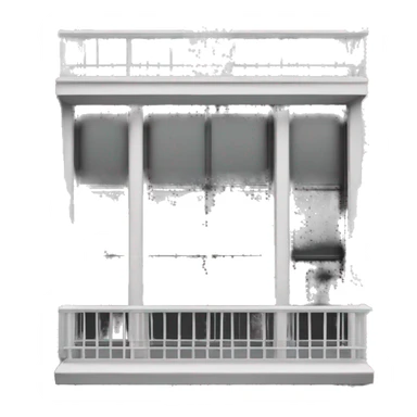 glass pane balcony make it black and white without much detail on it. sticker