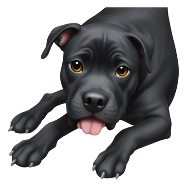 Black Pitbull with wrinkles sticker