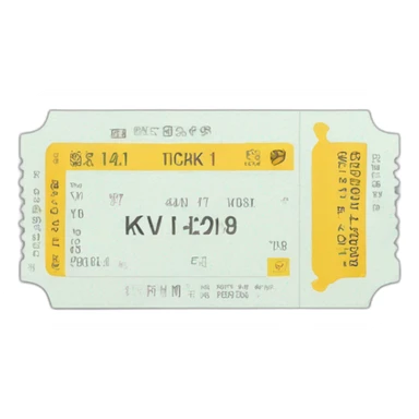 ticket with text Kyiv sticker