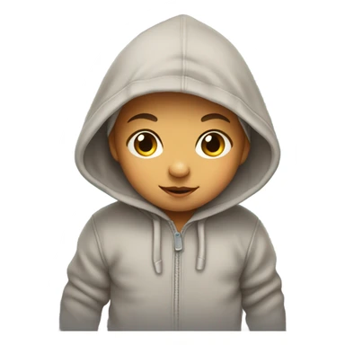 Cute baby wearing a hoodie  sticker