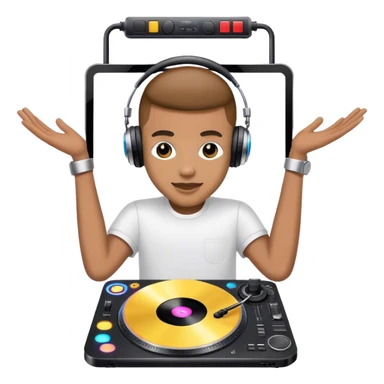 billboard with dj on poster sticker