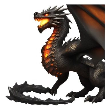 dark iron dragon fire sticker