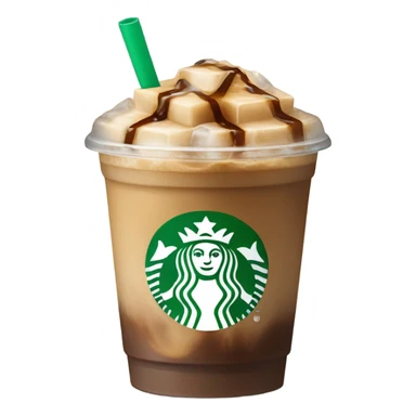 Starbuck ice coffee with ice cubes sticker
