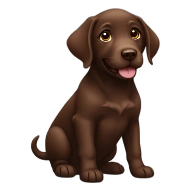 Chocolate labrador puppy happy sticker