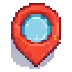 A Roblox-style checkmark icon, red color, simple and clear, suitable for use in a game interface. sticker