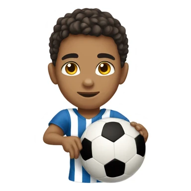 A lightskin boy playing soccer sticker