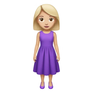 👗🧍‍♀️ merge this emojis the dress should be purple on a girl full picture sticker