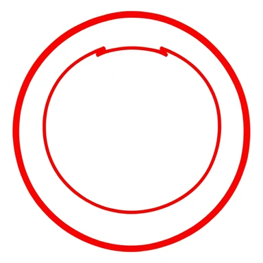Bright red prohibition symbol, forbidden sign, circle with diagonal line sticker