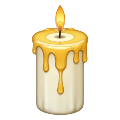 Leaning Candle dripping wax sticker