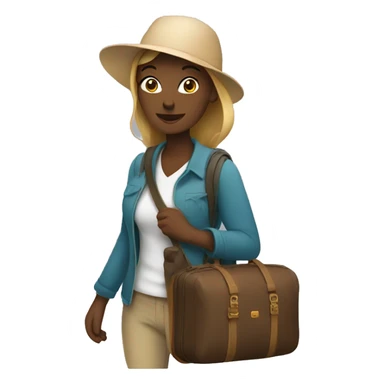 women traveler sticker