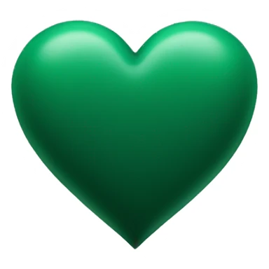 Dark green heart sticker