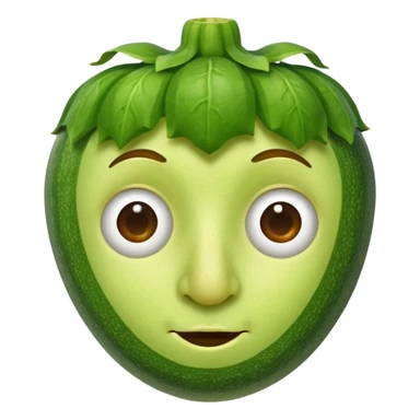 funny zucchini-shaped nose sticker