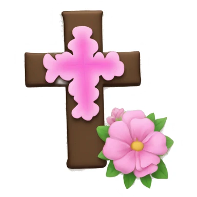 Bible, pink, flowers, cross sticker