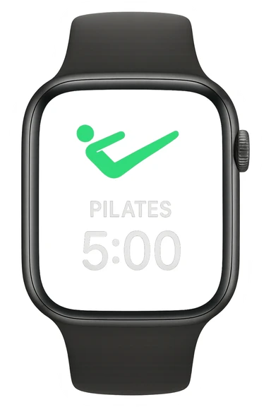 smartwatch con modalità attiva di pilates che segna 5 ore di pilates, REALISTICA 4K sticker