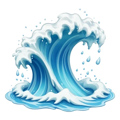 a white water splash sticker