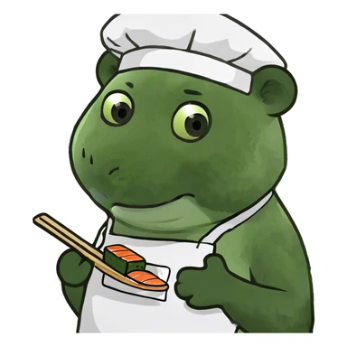 panda che mangia il sushi  sticker