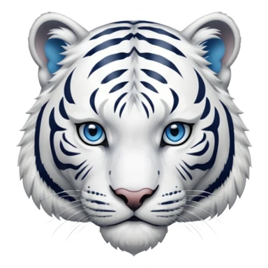 White tiger blue eyes sticker