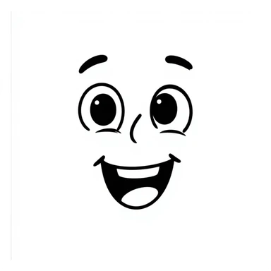 happy face hand drawn doodle style sticker