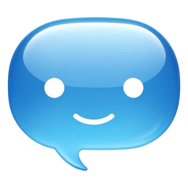 Simple message chat bubble with subtle AI symbol sticker