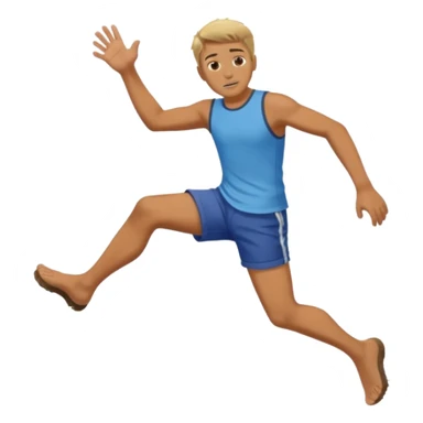 Man kicking at ground sticker