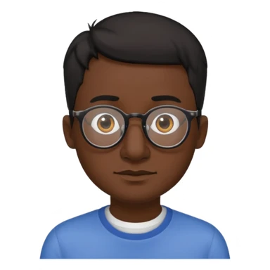 Emoli hombre con lentes poco cabello negro y nariz grande sticker