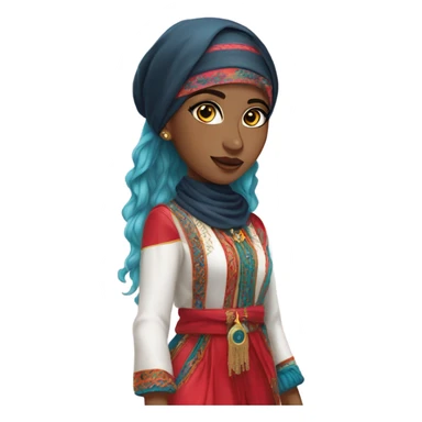 Sudi Arabic girl outfit K-pop sticker