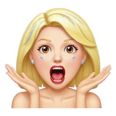 Glitter scream queen sticker