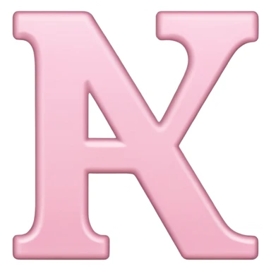 light pink cute letter variation 3 sticker