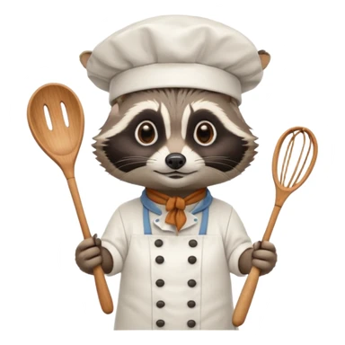 Chef raccoon sticker