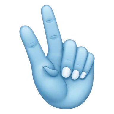 baby blue middle finger sticker