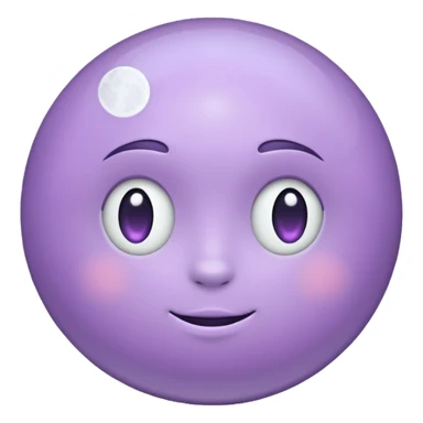 realistic looking lilac moon sticker