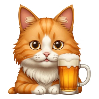 Gato tomando servesa sticker