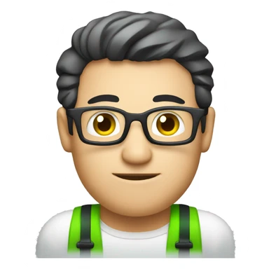 Developer man with computer with watermelon logo sticker