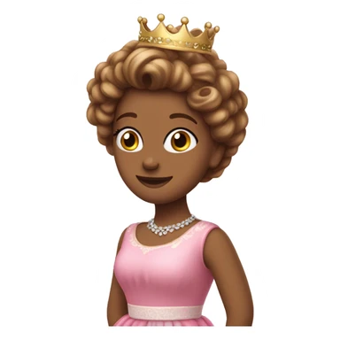 Una principessa capelli biondi Vestito rosa e una corona rosa  sticker