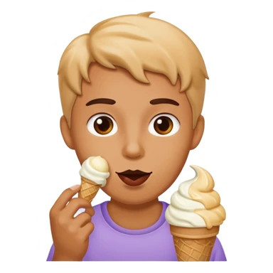 person eating icecream sticker