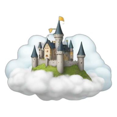 castle on cloud sticker