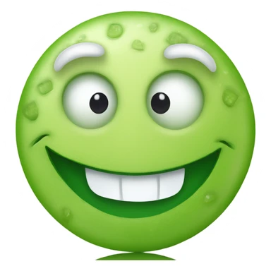 A smilie with cucumber eyes sticker