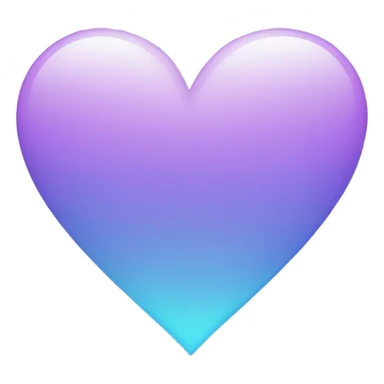 gradient light purple and light blue heart  sticker