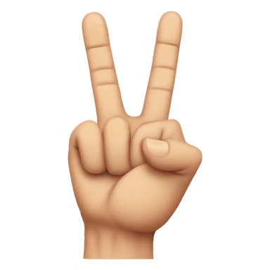 rock and roll hand sign with the index finger and pinkie bent half way and the thumb bent sticker