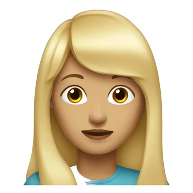 a blond woman with full bangs sticker