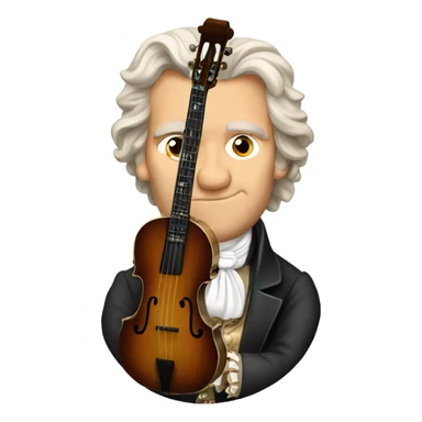 Beethoven big head banjo sticker