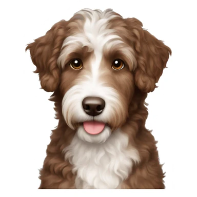 Brown aussiedoodle  sticker