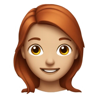 smiling girl with auburn hair sticker
