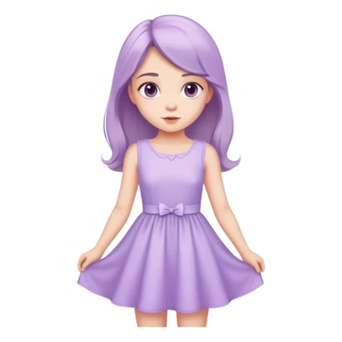lilac pastel cute girl sticker