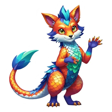 Shiny Cool Anthro Sona Fakemon Full Body sticker