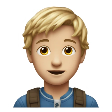 realistic portrait of a boy that looks like a photo from my library sticker