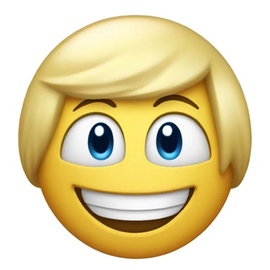 laughing emoji that looks like a smurf sticker