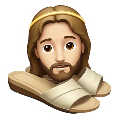 Jesus Christ single open toe slipper sticker