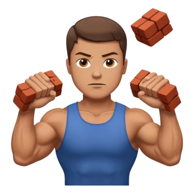 guy throwing brick  sticker